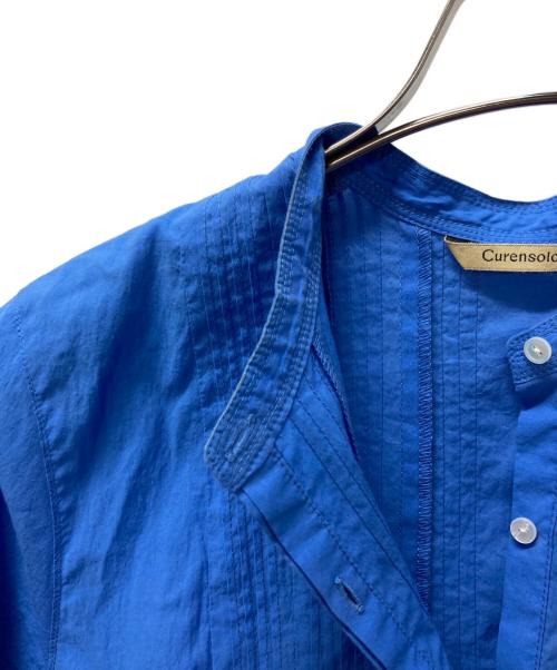 Curensology（カレンソロジー）Curensology (カレンソロジー) エアリーフレアブラウス ブルー サイズ:Mの古着・服飾アイテム