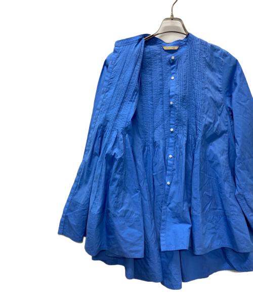 Curensology（カレンソロジー）Curensology (カレンソロジー) エアリーフレアブラウス ブルー サイズ:Mの古着・服飾アイテム