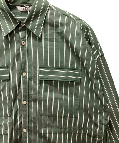 PHEENY（フィーニー）PHEENY (フィーニー) standard over shirt/スタンダードオーバーシャツ グリーン サイズ:Fの古着・服飾アイテム