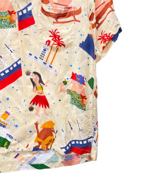 Sun Surf（サンサーフ）SUN SURF (サンサーフ) KEONI OF HAWAII (ケオニオブハワイ) アロハシャツ ベージュ サイズ:XSの古着・服飾アイテム