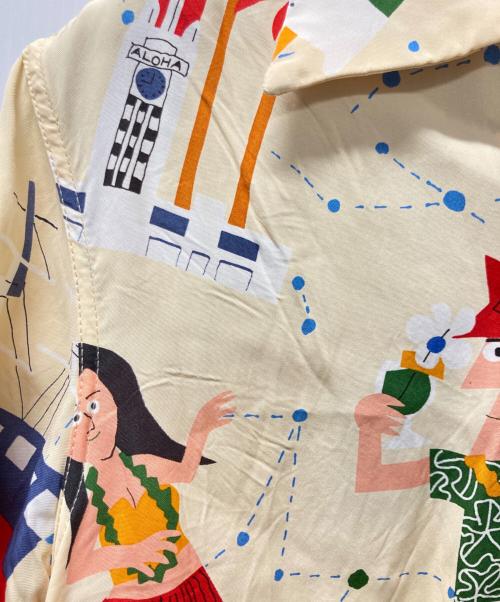 Sun Surf（サンサーフ）SUN SURF (サンサーフ) KEONI OF HAWAII (ケオニオブハワイ) アロハシャツ ベージュ サイズ:XSの古着・服飾アイテム