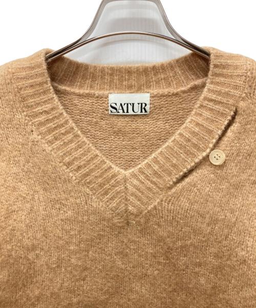 SATUR（セター）SATUR (セター) Essen Two Tone Mohair Blend Knit ブラウン サイズ:WSの古着・服飾アイテム