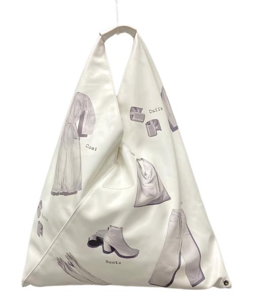 MM6 Maison Margiela（エムエムシックスメゾンマルジェラ）MM6 Maison Margiela (エムエムシックスメゾンマルジェラ) ジャパニーズトートバッグ/グラフィックプリントバッグ ホワイトの古着・服飾アイテム