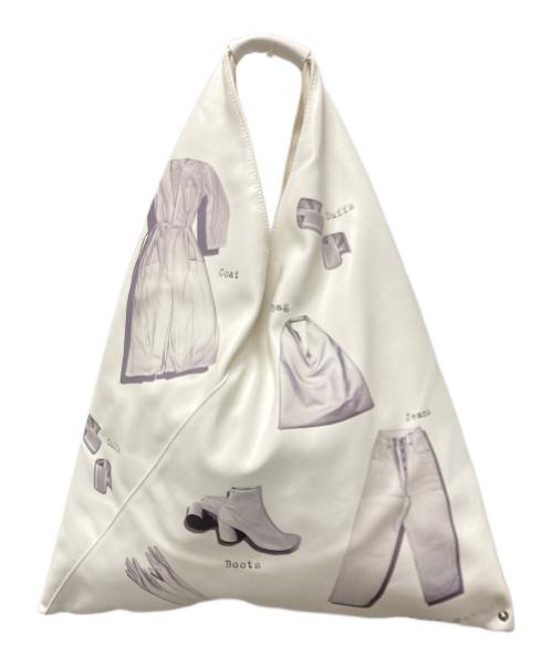 MM6 Maison Margiela（エムエムシックスメゾンマルジェラ）MM6 Maison Margiela (エムエムシックスメゾンマルジェラ) ジャパニーズトートバッグ/グラフィックプリントバッグ ホワイトの古着・服飾アイテム