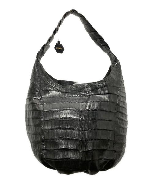 NANCY GONZALEZ（ナンシーゴンザレス）NANCY GONZALEZ (ナンシーゴンザレス) クロコハンドバッグ ブラックの古着・服飾アイテム