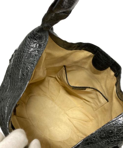 NANCY GONZALEZ（ナンシーゴンザレス）NANCY GONZALEZ (ナンシーゴンザレス) クロコハンドバッグ ブラックの古着・服飾アイテム