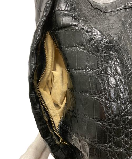 NANCY GONZALEZ（ナンシーゴンザレス）NANCY GONZALEZ (ナンシーゴンザレス) クロコハンドバッグ ブラックの古着・服飾アイテム