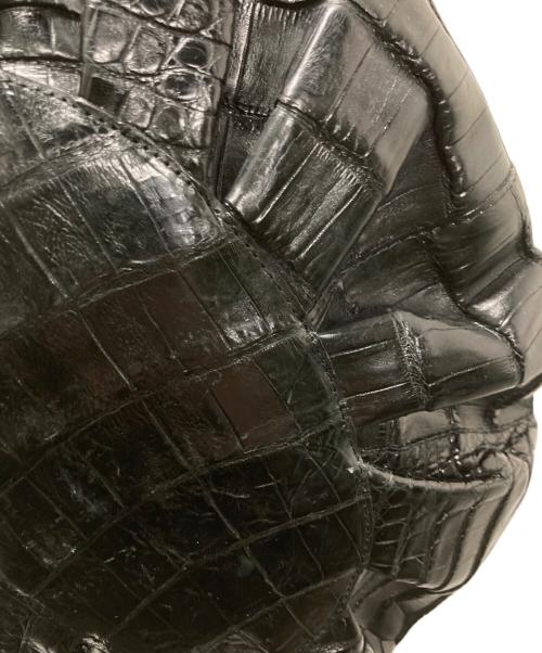 NANCY GONZALEZ（ナンシーゴンザレス）NANCY GONZALEZ (ナンシーゴンザレス) クロコハンドバッグ ブラックの古着・服飾アイテム