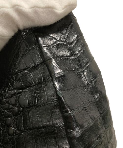 NANCY GONZALEZ（ナンシーゴンザレス）NANCY GONZALEZ (ナンシーゴンザレス) クロコハンドバッグ ブラックの古着・服飾アイテム