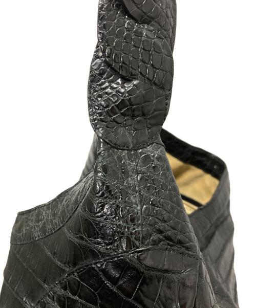 NANCY GONZALEZ（ナンシーゴンザレス）NANCY GONZALEZ (ナンシーゴンザレス) クロコハンドバッグ ブラックの古着・服飾アイテム