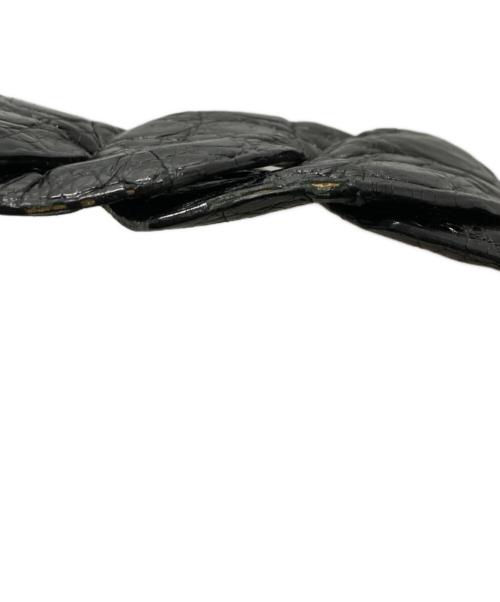 NANCY GONZALEZ（ナンシーゴンザレス）NANCY GONZALEZ (ナンシーゴンザレス) クロコハンドバッグ ブラックの古着・服飾アイテム