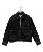 stussyステューシー）の古着「Denim Zip Work Jacket」｜ブラック