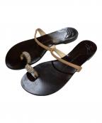 GIUSEPPE ZANOTTIジュゼッペザノッティ）の古着「フラットサンダル」｜ブラウン