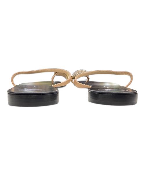 GIUSEPPE ZANOTTI（ジュゼッペザノッティ）GIUSEPPE ZANOTTI (ジュゼッペザノッティ) フラットサンダル ブラウン サイズ:SIZE  37.5の古着・服飾アイテム