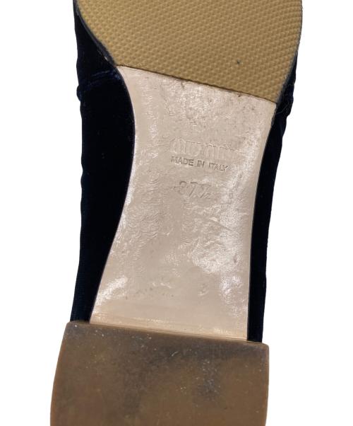 MIU MIU（ミュウミュウ）MIU MIU (ミュウミュウ) 刺繍ベロアオペラシューズ ネイビー サイズ:SIZE 37.5の古着・服飾アイテム