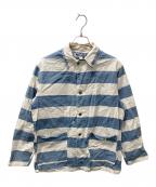 POST O'ALLSポストオーバーオールズ）の古着「カバーオール」｜ホワイト×ブルー