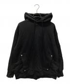 A.F ARTEFACTエーエフ アーティファクト）の古着「FLAP-DETAIL SWEAT HOODIE」｜ブラック