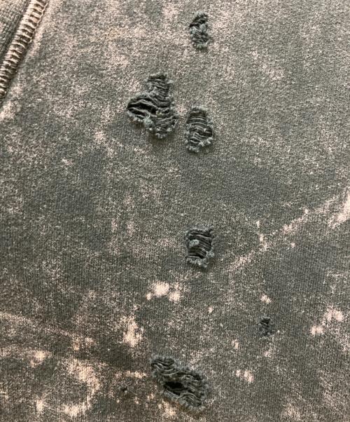 DSQUARED2（ディースクエアード）DSQUARED2 (ディースクエアード) ブリーチ加工カーディガン グレー×ベージュ サイズ:Lの古着・服飾アイテム