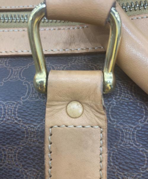 CELINE（セリーヌ）CELINE (セリーヌ) マカダム柄ボストンバッグ ブラウンの古着・服飾アイテム