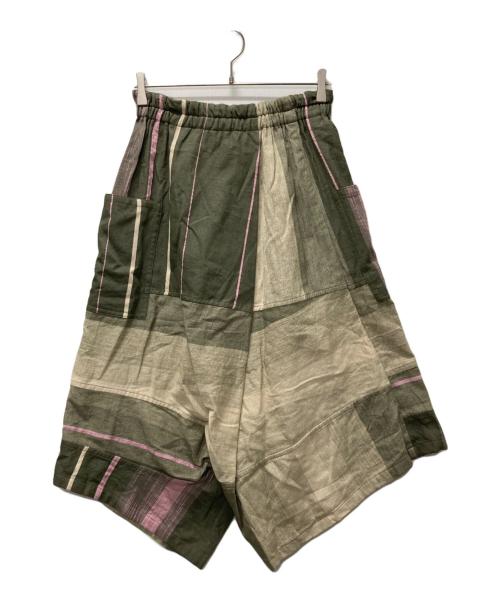 tamaki niime（タマキ ニイメ）tamaki niime (タマキ ニイメ) コットンサルエルパンツ ピンク×黄緑 サイズ:FREEの古着・服飾アイテム