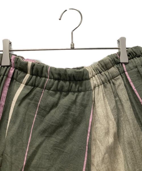 tamaki niime（タマキ ニイメ）tamaki niime (タマキ ニイメ) コットンサルエルパンツ ピンク×黄緑 サイズ:FREEの古着・服飾アイテム