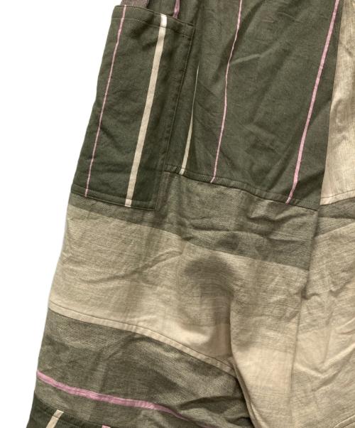 tamaki niime（タマキ ニイメ）tamaki niime (タマキ ニイメ) コットンサルエルパンツ ピンク×黄緑 サイズ:FREEの古着・服飾アイテム