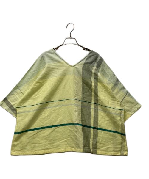tamaki niime（タマキ ニイメ）tamaki niime (タマキ ニイメ) Vネックカットソー/Vネックブラウス イエロー サイズ:０の古着・服飾アイテム
