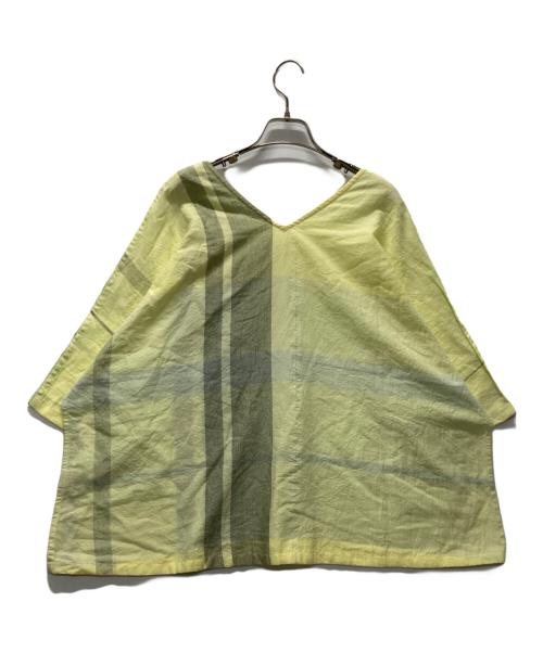 tamaki niime（タマキ ニイメ）tamaki niime (タマキ ニイメ) Vネックカットソー/Vネックブラウス イエロー サイズ:０の古着・服飾アイテム