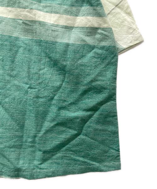 tamaki niime（タマキ ニイメ）tamaki niime (タマキ ニイメ) Vネックカットソー/Vネックブラウス グリーンの古着・服飾アイテム