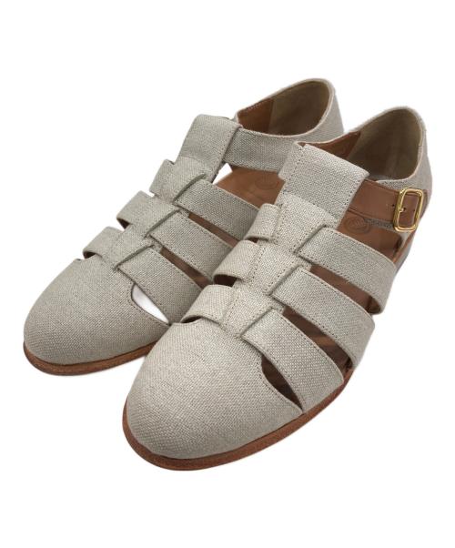 POLPETTA（ポルペッタ）POLPETTA (ポルペッタ) グルカサンダル グレー×ブラウン サイズ:40１/2の古着・服飾アイテム