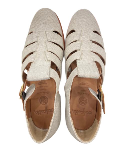 POLPETTA（ポルペッタ）POLPETTA (ポルペッタ) グルカサンダル グレー×ブラウン サイズ:40１/2の古着・服飾アイテム