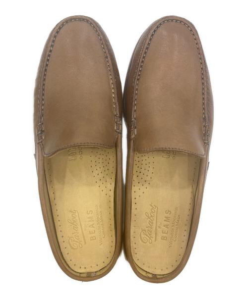 PARABOOT（パラブーツ）PARABOOT (パラブーツ) BEAMS (ビームス) レザースリッポン ブラウン サイズ:７の古着・服飾アイテム