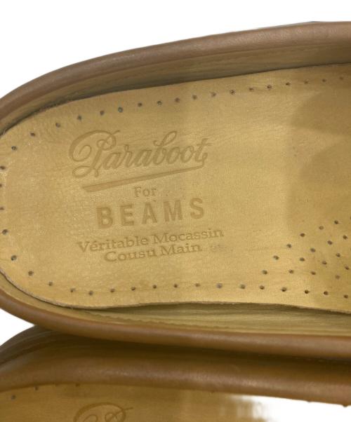 PARABOOT（パラブーツ）PARABOOT (パラブーツ) BEAMS (ビームス) レザースリッポン ブラウン サイズ:７の古着・服飾アイテム