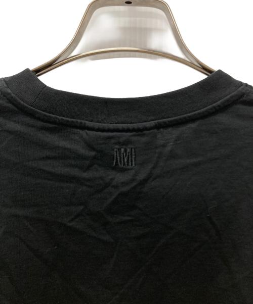 AMI Alexandre Mattiussi（アミアレクサンドルマテュッシ）AMI Alexandre Mattiussi (アミアレクサンドルマテュッシ) ハートロゴ刺繍Tシャツ ブラック サイズ:Mの古着・服飾アイテム