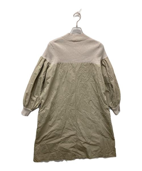 BEARDSLEY（ビアズリー）BEARDSLEY (ビアズリー) ニットコンビワンピース ベージュ サイズ:Freeの古着・服飾アイテム