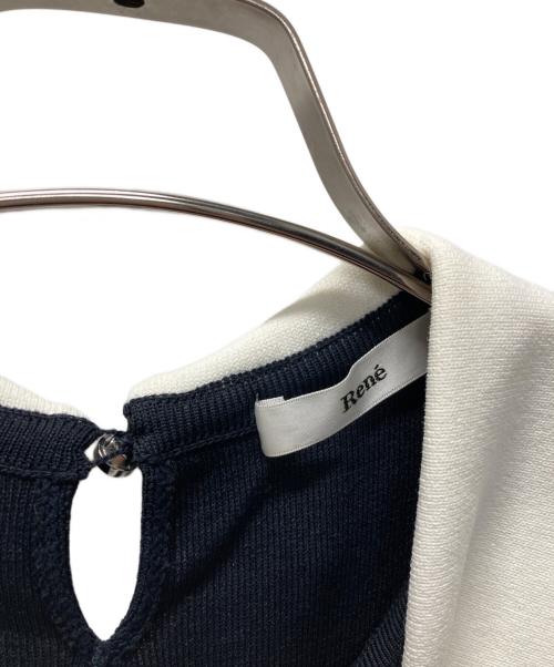 Rene（ルネ）Rene (ルネ) 白襟ビジューワンピース ブラック サイズ:34の古着・服飾アイテム