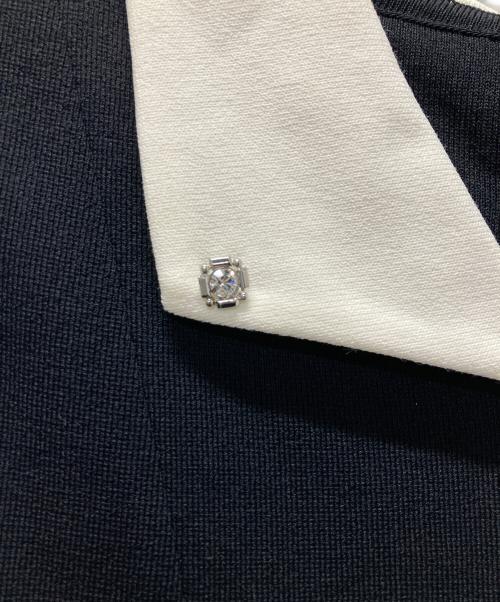 Rene（ルネ）Rene (ルネ) 白襟ビジューワンピース ブラック サイズ:34の古着・服飾アイテム