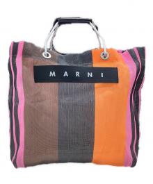 MARNI（マルニ）の古着「フラワーカフェストライプトートバッグ」｜マルチカラー