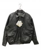 AVIREXアヴィレックス）の古着「LEATHER CWU BLOUSON/レザーCWUブルゾン」｜ブラック