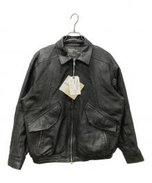 AVIREX（アヴィレックス）の古着「LEATHER CWU BLOUSON/レザーCWUブルゾン」｜ブラック