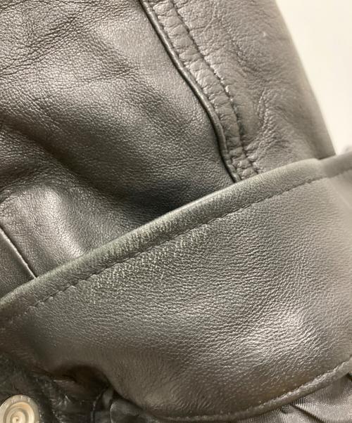 AVIREX（アヴィレックス）AVIREX (アヴィレックス) LEATHER CWU BLOUSON/レザーCWUブルゾン ブラック サイズ:Lの古着・服飾アイテム