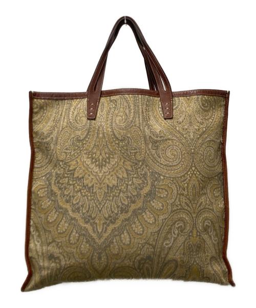 A VACATION（ア ヴァケーション）A VACATION (ア ヴァケーション) ペイズリージャガードトートバッグ ベージュの古着・服飾アイテム
