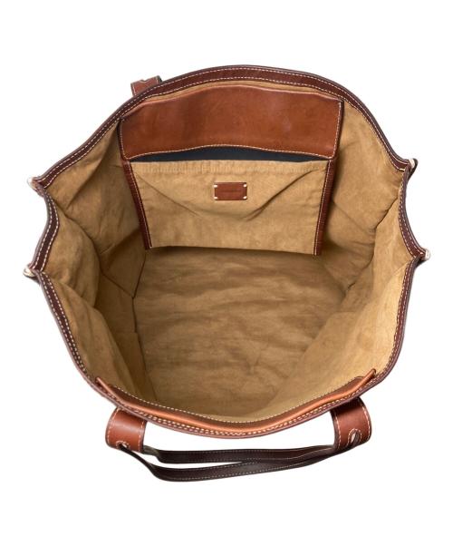 A VACATION（ア ヴァケーション）A VACATION (ア ヴァケーション) ペイズリージャガードトートバッグ ベージュの古着・服飾アイテム