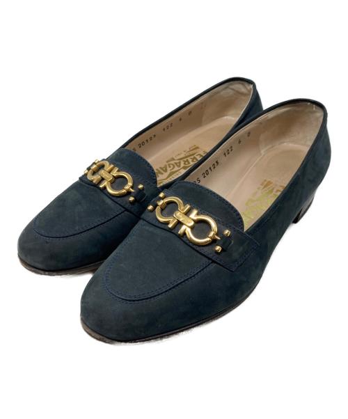 Salvatore Ferragamo（サルヴァトーレ フェラガモ）Salvatore Ferragamo (サルヴァトーレ フェラガモ) ガンチーニローファー ネイビー サイズ:6の古着・服飾アイテム