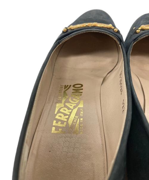 Salvatore Ferragamo（サルヴァトーレ フェラガモ）Salvatore Ferragamo (サルヴァトーレ フェラガモ) ガンチーニローファー ネイビー サイズ:6の古着・服飾アイテム