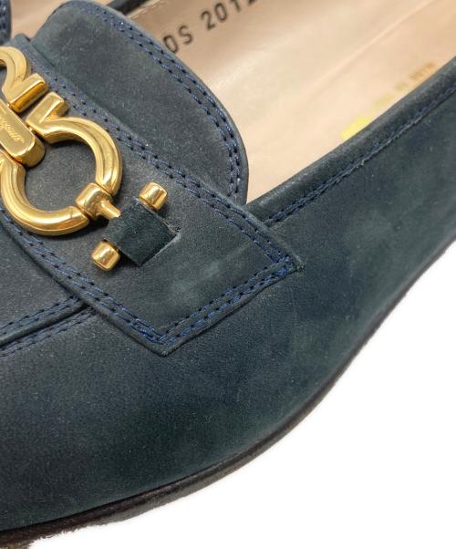 Salvatore Ferragamo（サルヴァトーレ フェラガモ）Salvatore Ferragamo (サルヴァトーレ フェラガモ) ガンチーニローファー ネイビー サイズ:6の古着・服飾アイテム