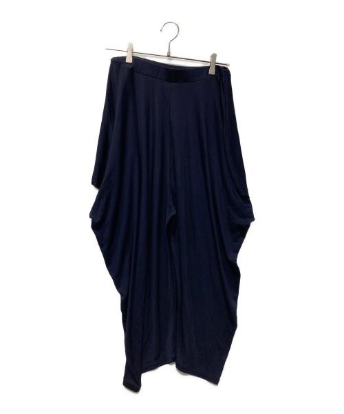 ISSEY MIYAKE（イッセイミヤケ）ISSEY MIYAKE (イッセイミヤケ) 00's ストレッチ サルエルパンツ ネイビー サイズ:2の古着・服飾アイテム