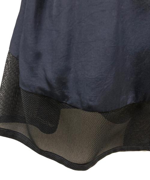 ISSEY MIYAKE（イッセイミヤケ）ISSEY MIYAKE (イッセイミヤケ) メッシュ切替ジャケット ネイビー サイズ:３の古着・服飾アイテム