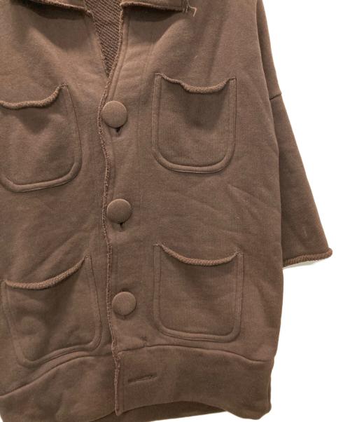 LIMI feu（リミフゥ）LIMI feu (リミフゥ) スウェット ワーク コート ブラウン サイズ:Sの古着・服飾アイテム
