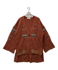 Mame Kurogouchi（マメクロゴウチ）の古着「Oversized Chunky Knit Cardigan」｜ブラウン